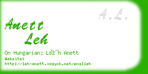 anett leh business card